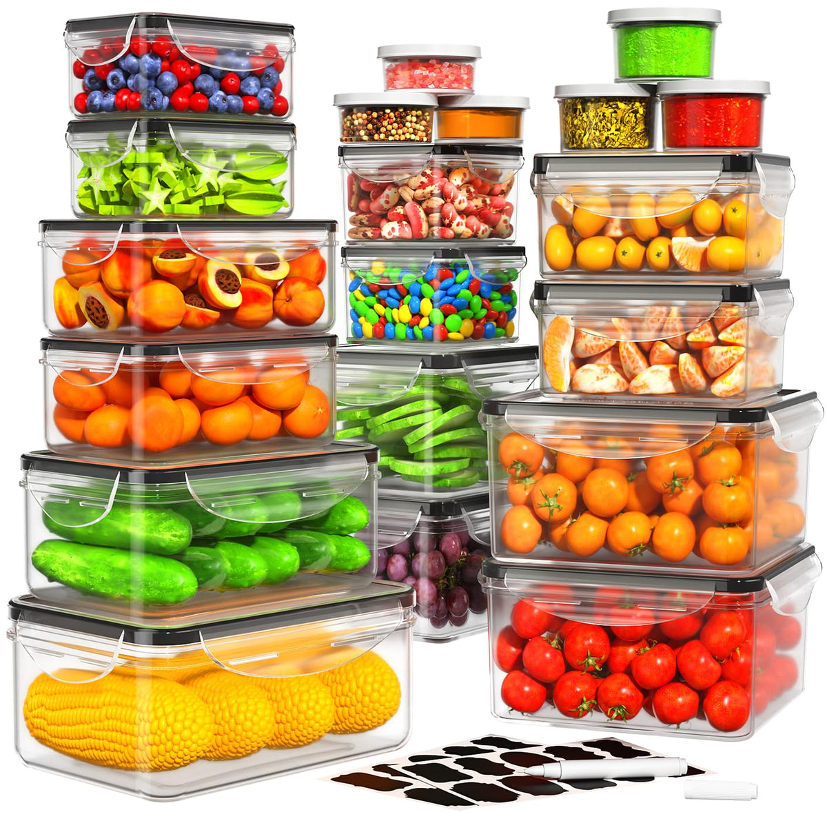 HOMETALL front packaging showing full 40-piece set and contents for easy selection