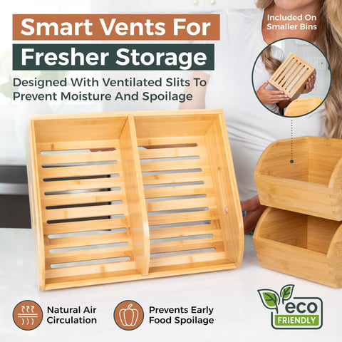 Homeware Express large bin holding potatoes to show storage capacity