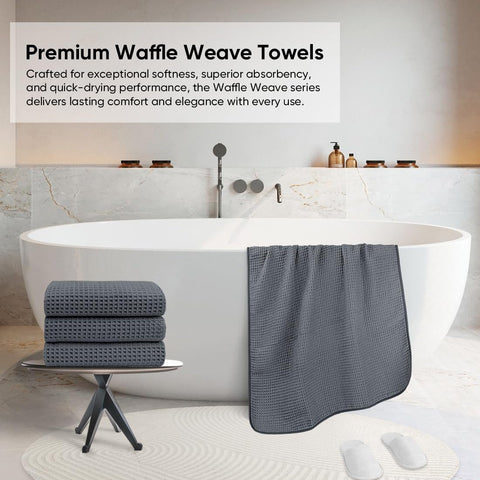 HOMEXCEL towel hanging on rod drying fast and staying fresh after use