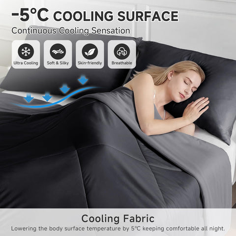 HOMFINE close-up of cooling fabric texture illustrating fast heat absorption benefit