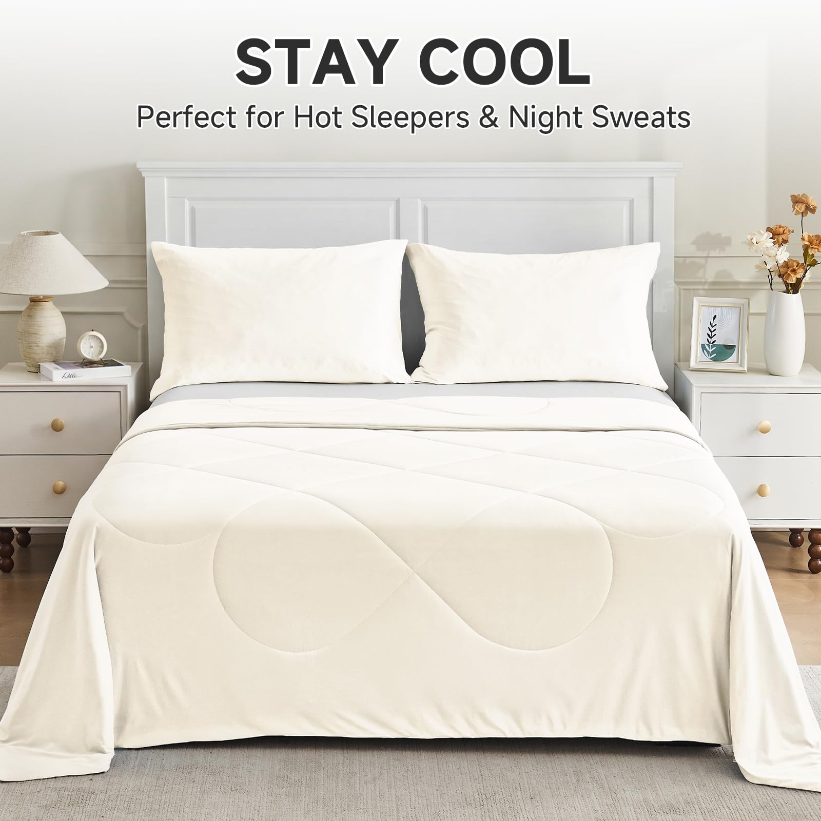 HOMFINE comforter folded compactly for travel highlighting portability benefit