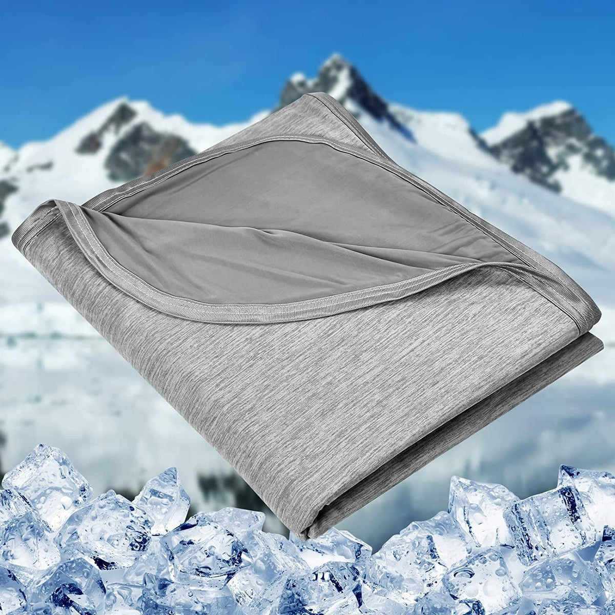 HOMFINE cooling blanket front spread shows full king coverage and cooling benefit