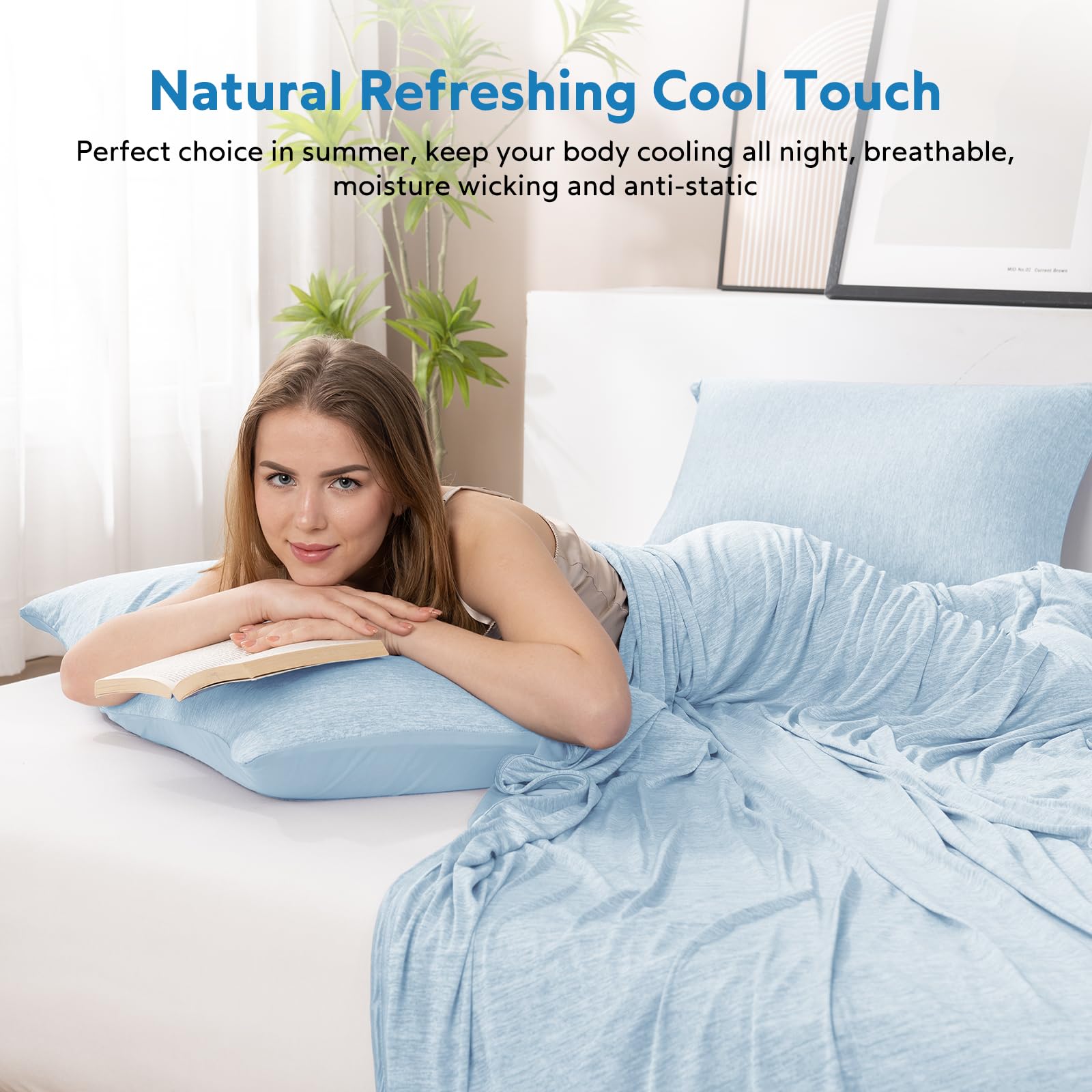 HOMFINE cooling blanket mica nylon reverse close-up for smooth skin-friendly comfort