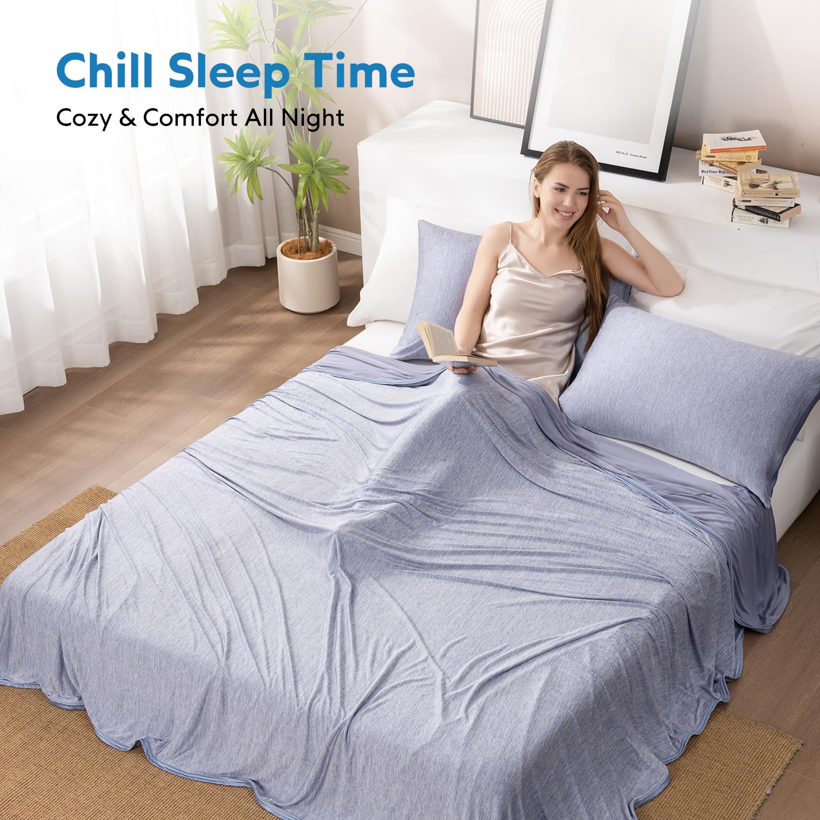HOMFINE folded compact packed blanket showing portability and travel convenience