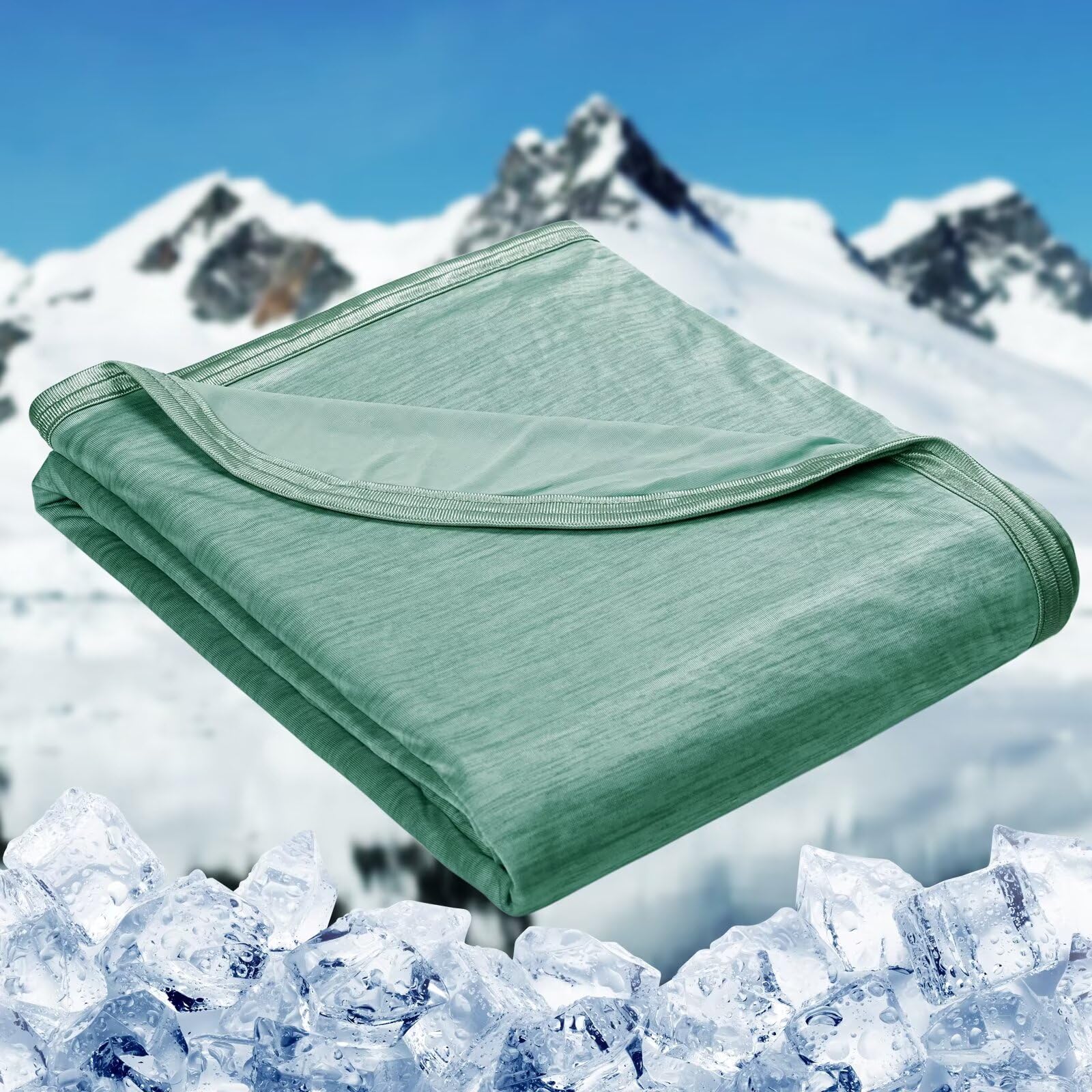 HOMFINE king blanket front view showing full bed coverage and cooling benefit