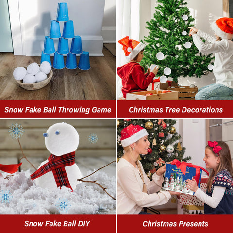 Homiar reusable storage container open with snow balls organized and ready for reuse