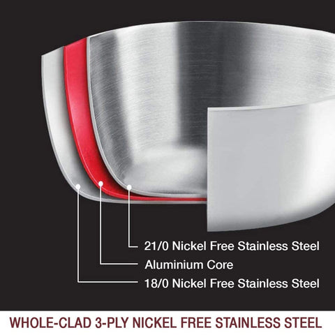 HOMICHEF mirror-polished fry pan close-up highlighting smooth surface for even browning