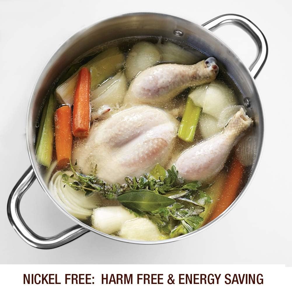 HOMICHEF tempered glass lid and steam vent for controlled simmering