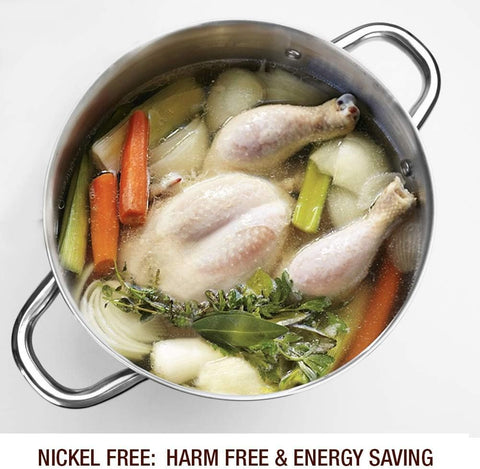 HOMICHEF tempered glass lid and steam vent for controlled simmering