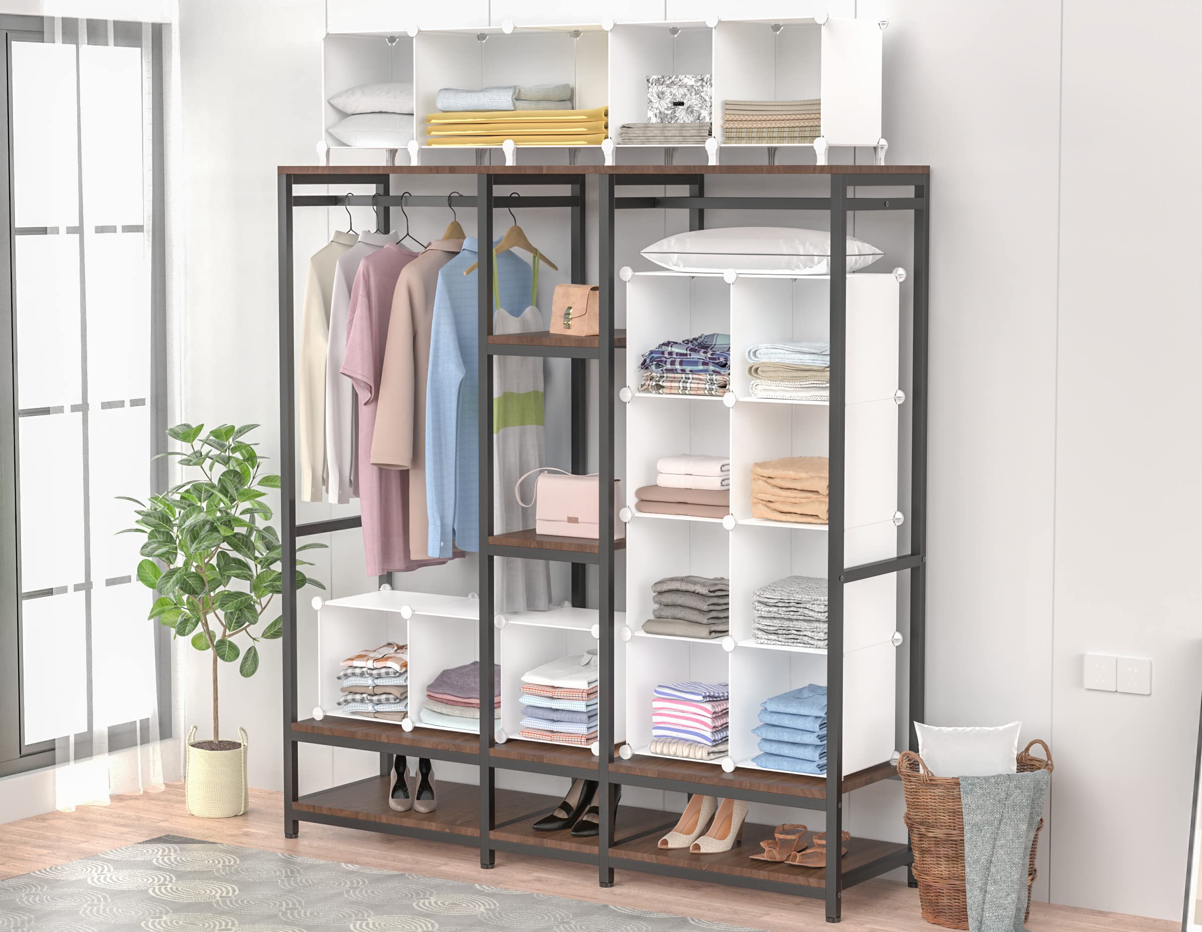 HOMIDEC assembled unit in living room demonstrating organized space-saving benefit