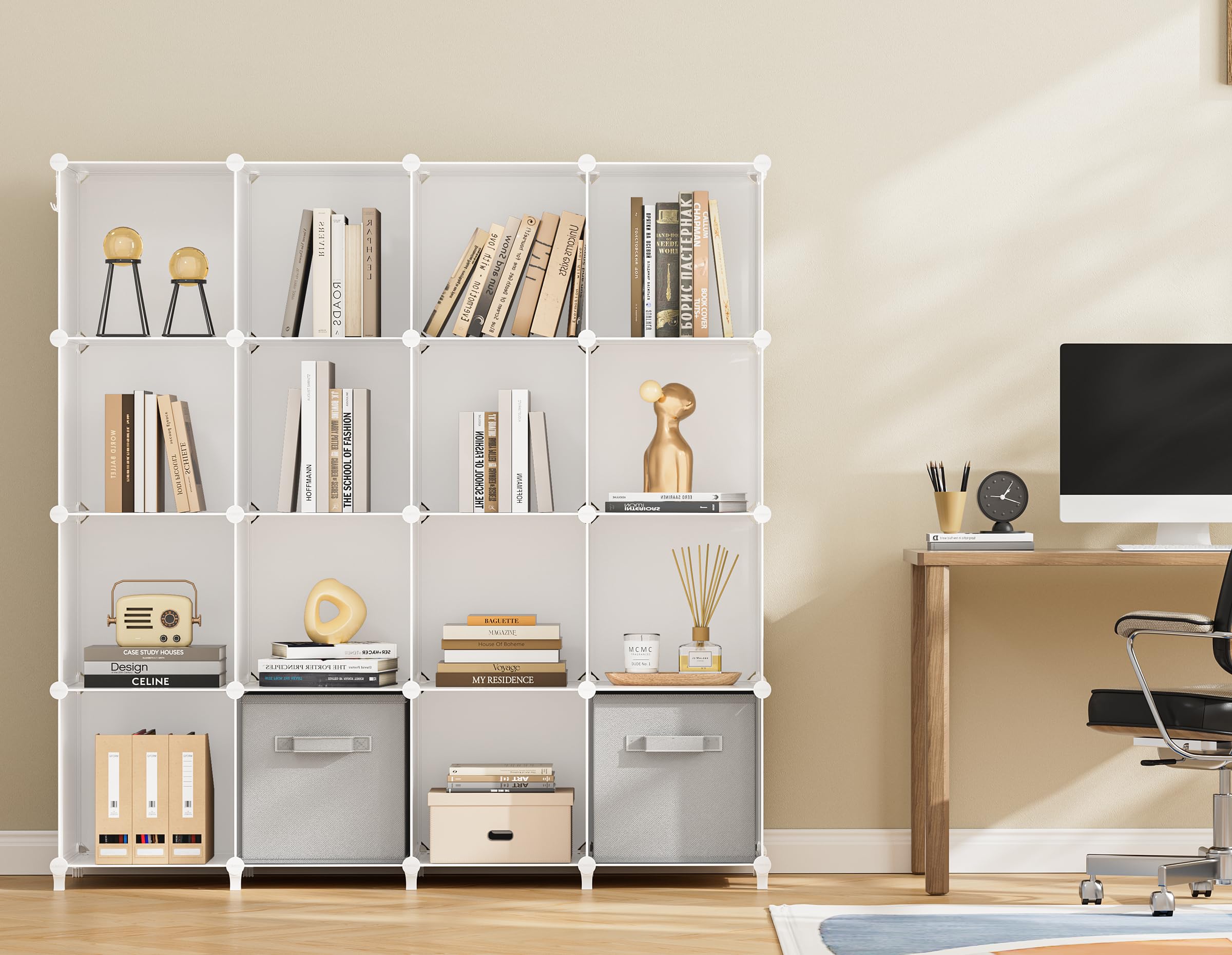 HOMIDEC lifestyle display in bedroom offering tidy decor benefit