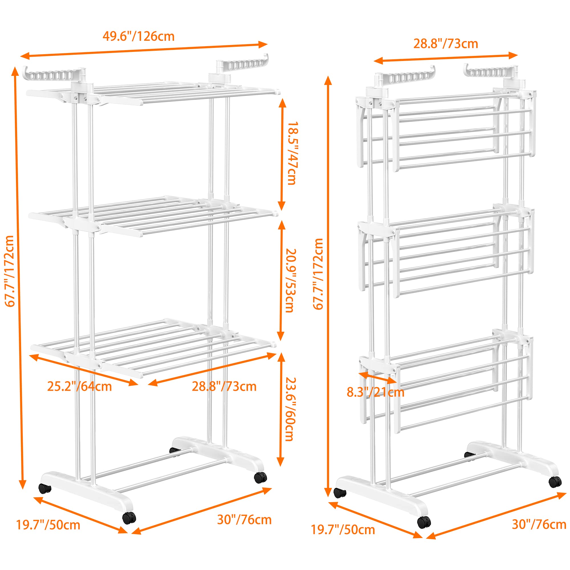 HOMIDEC folded flat for storage illustrating compactness and space-saving benefit