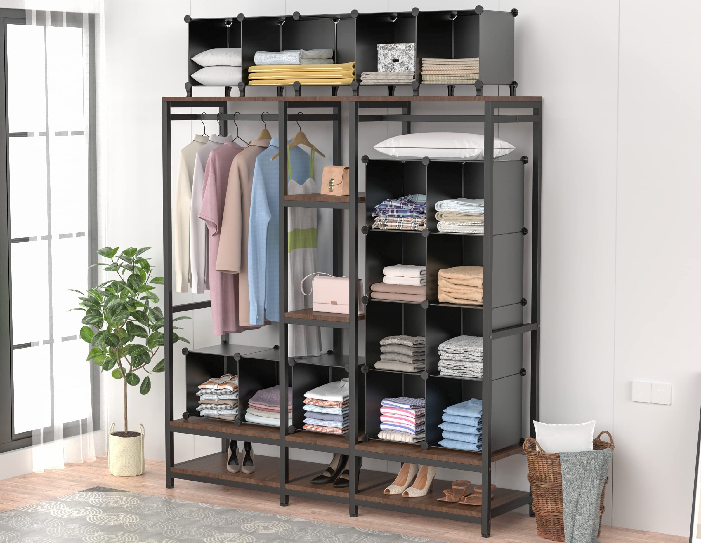 HOMIDEC installed inside a closet maximizing vertical storage space