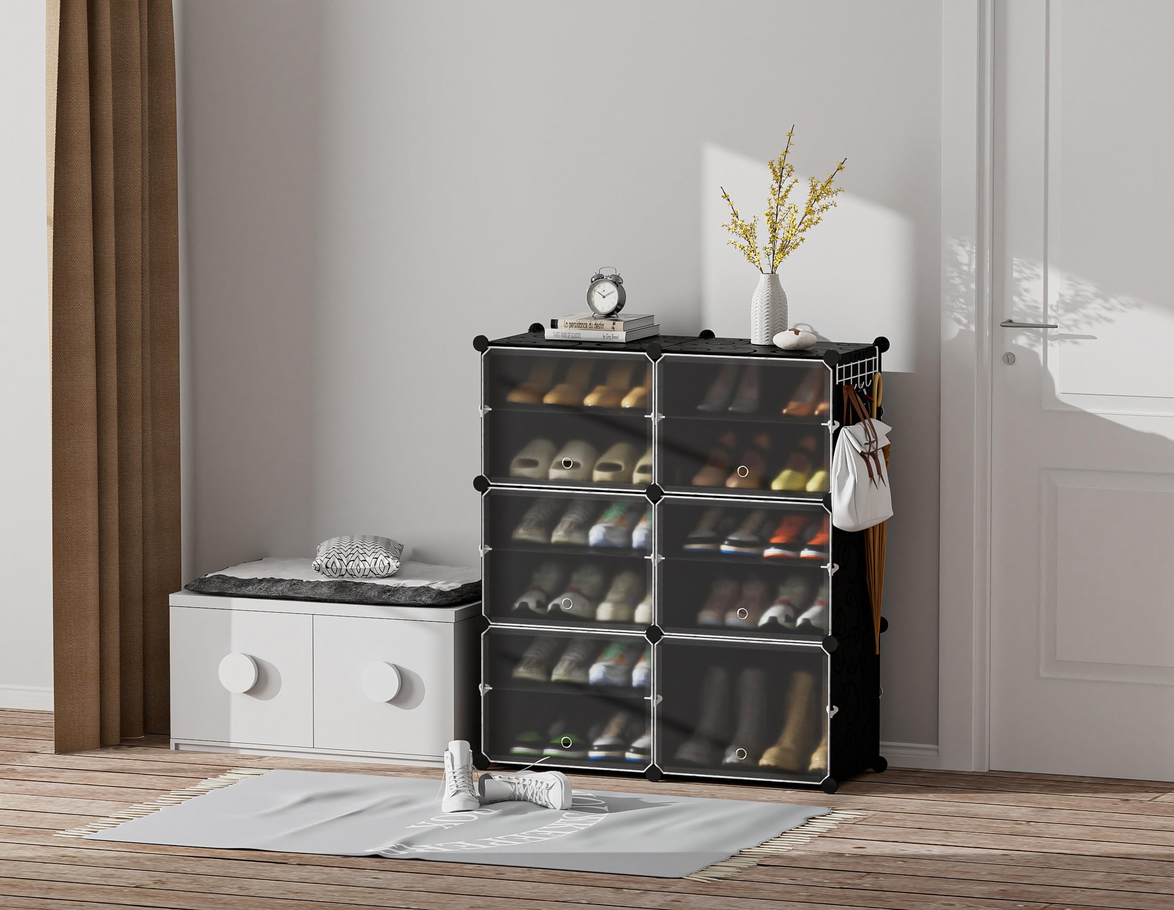 HOMIDEC open cubby detail highlighting individual compartments and easy access