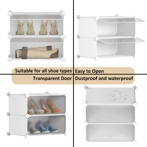 HOMIDEC shoe rack fitted inside closet saving floor space and improving organization