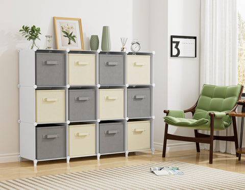HOMIDEC organizer next to common objects showing cube size and scale benefit