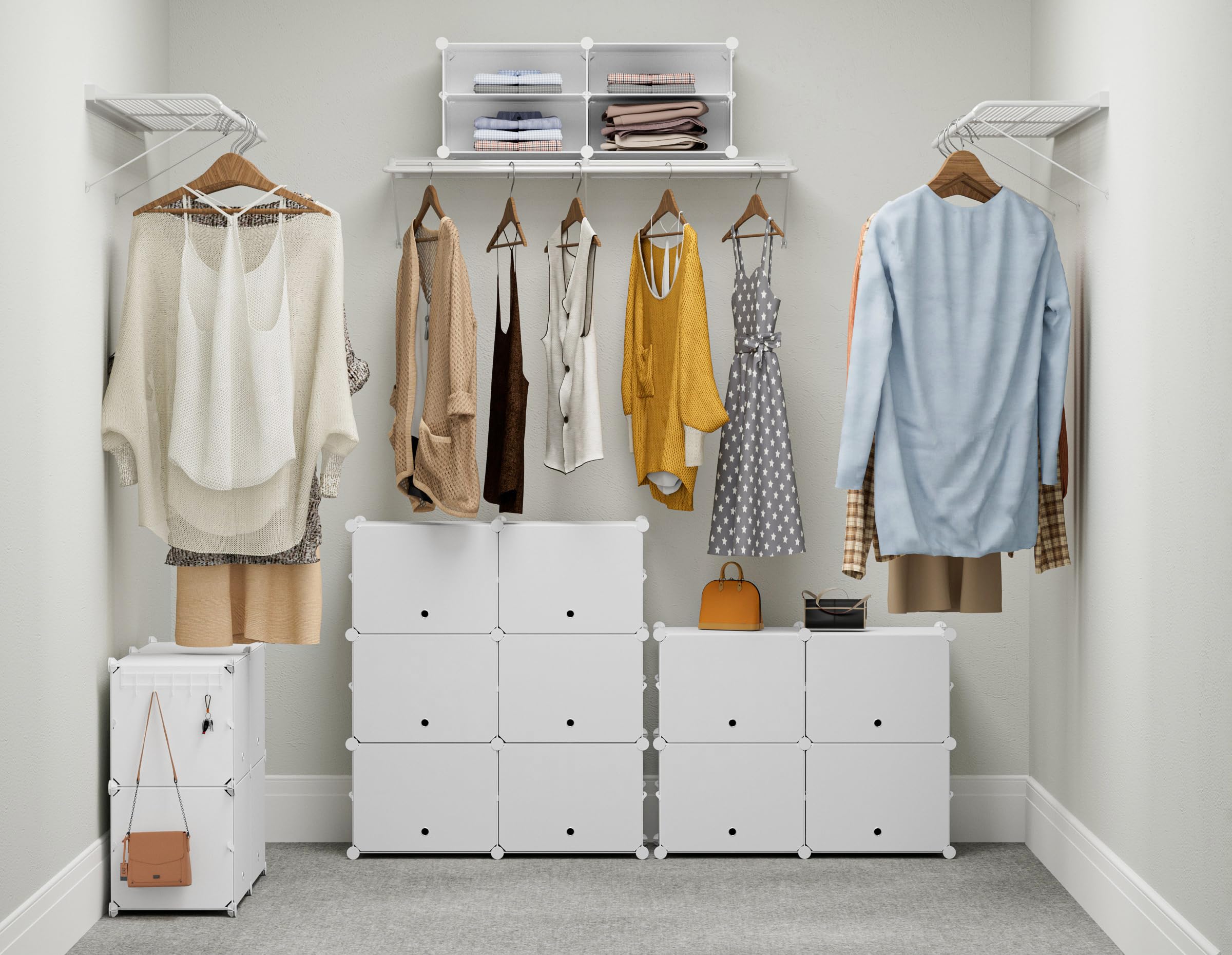 HOMIDEC shelf holding high heels illustrating versatile shoe types