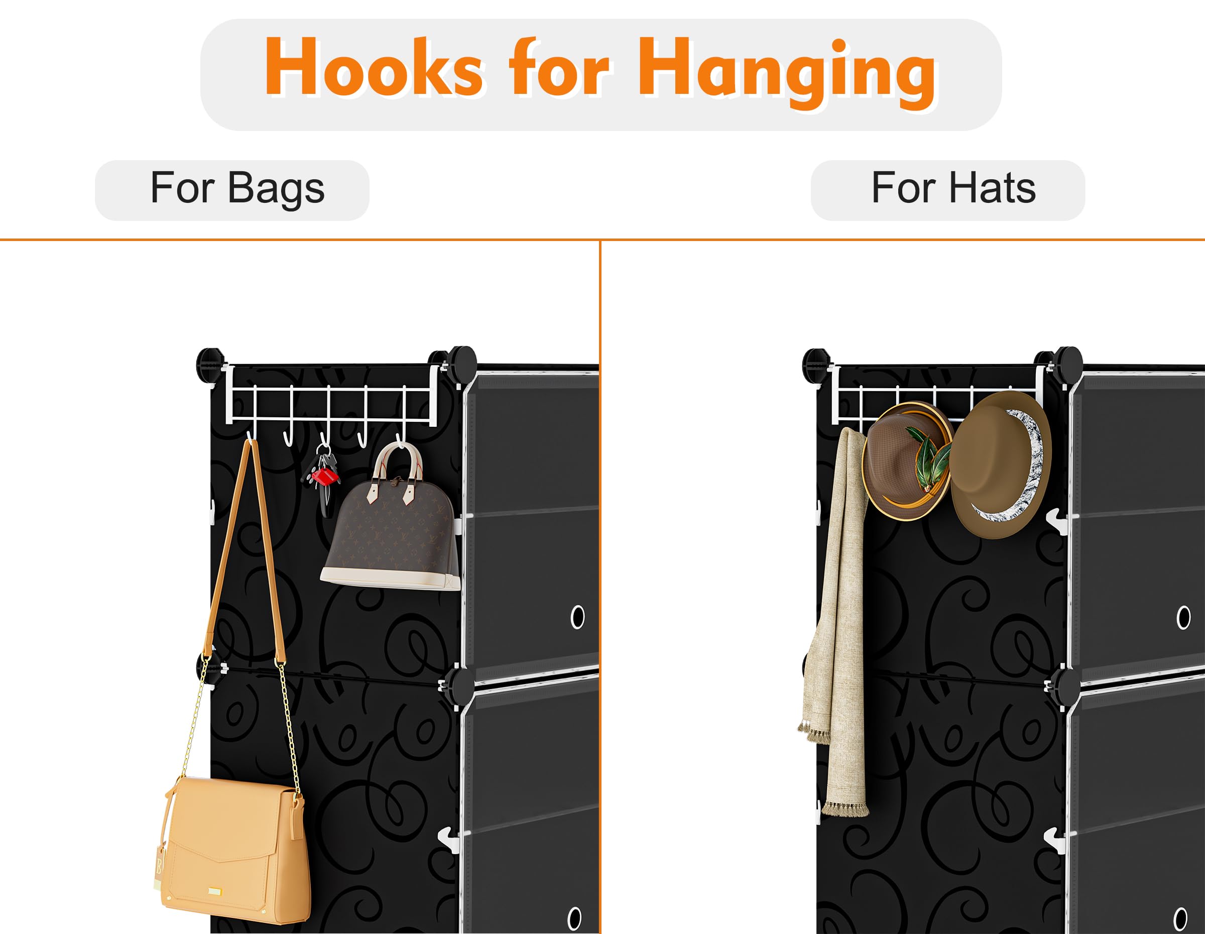 HOMIDEC shelf loaded with shoes demonstrating 16-pair capacity