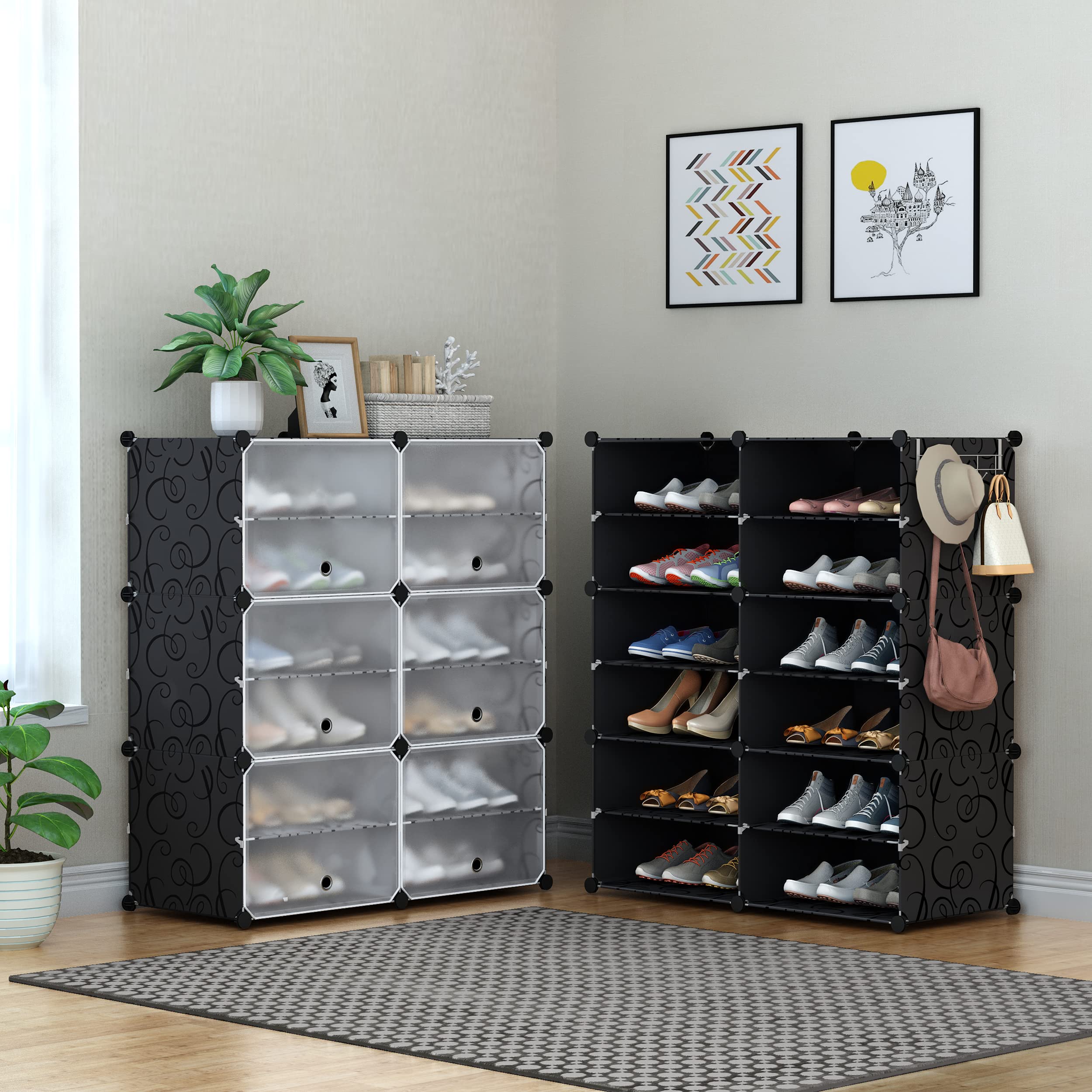 HOMIDEC size comparison with sneaker inside to show typical shoe fit