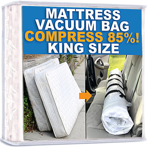 Homie front view of king mattress bag showing full packaging and protection benefit
