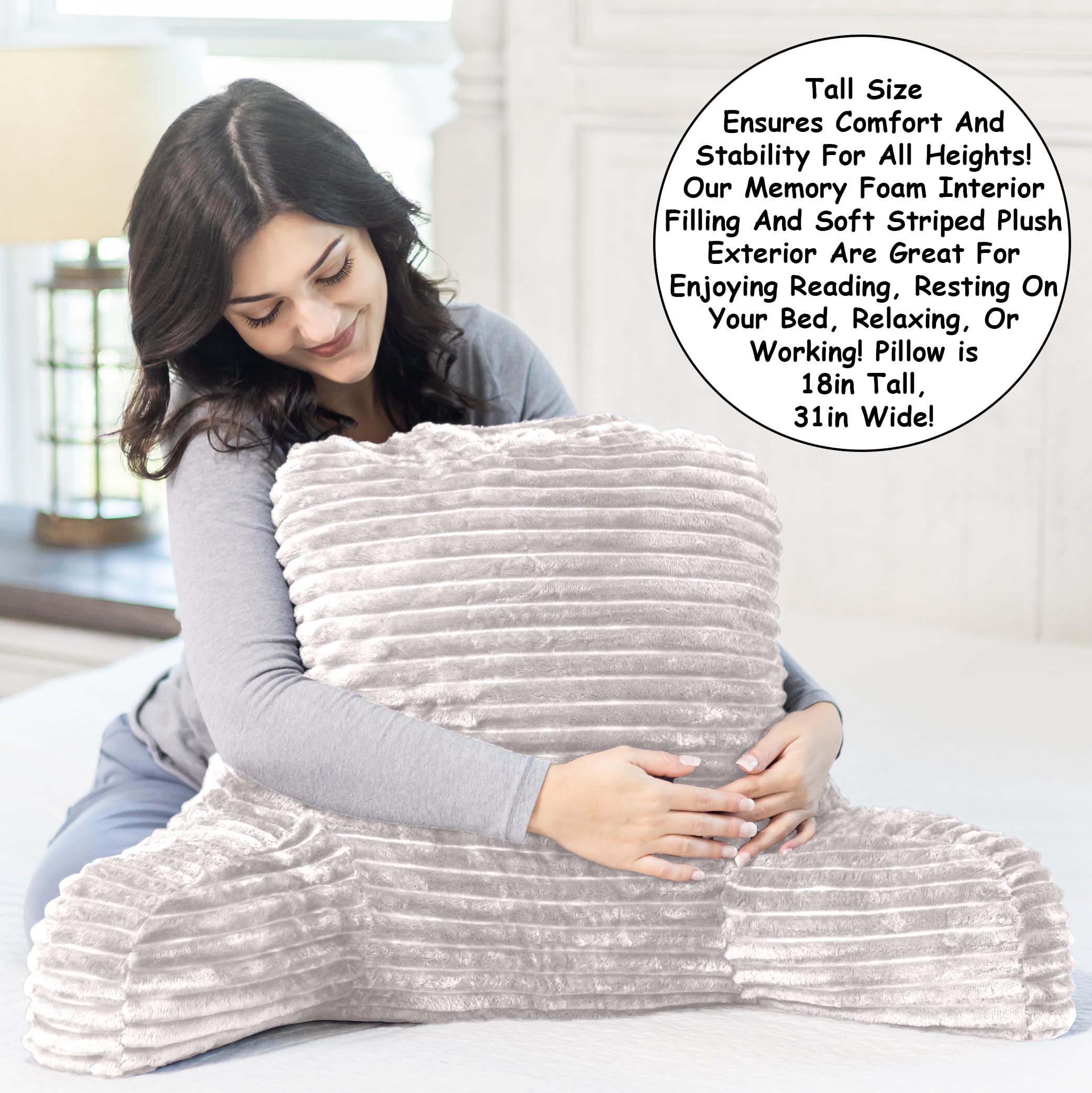 Homie pillow side view showing padded armrests and lumbar support