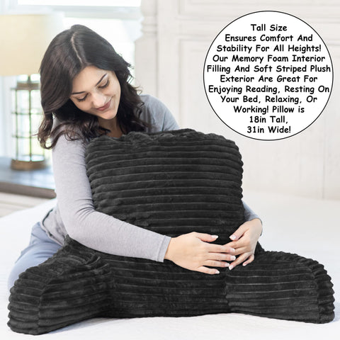 Homie pillow on bed to show scale and comfortable lounging setup