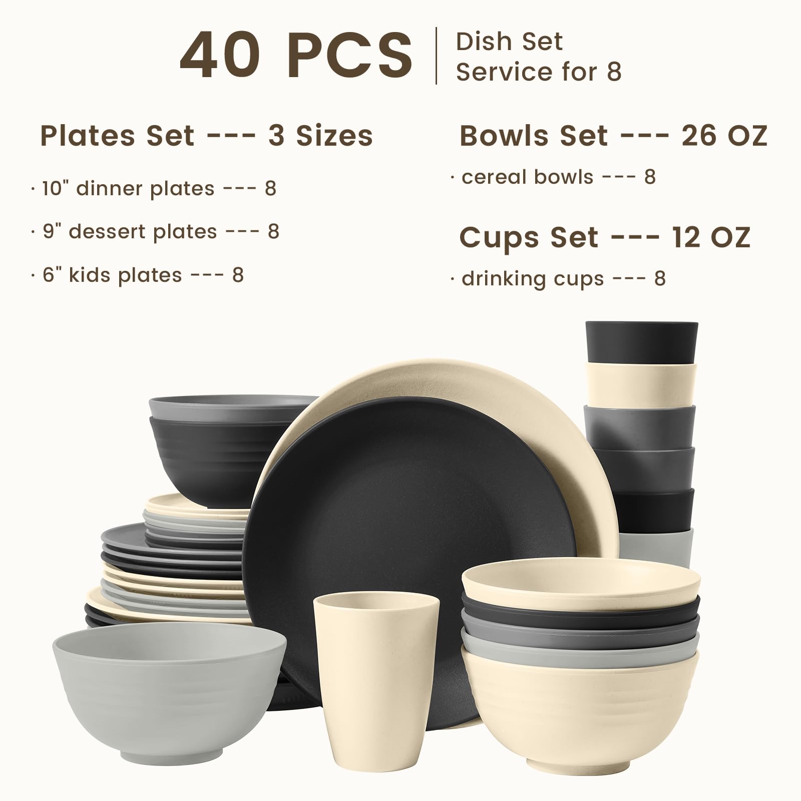 Homienly 10-inch plate top view highlighting smooth surface and durable finish