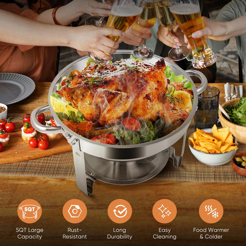 Homiesetify buffet setup with dishes in use showing professional presentation for guests