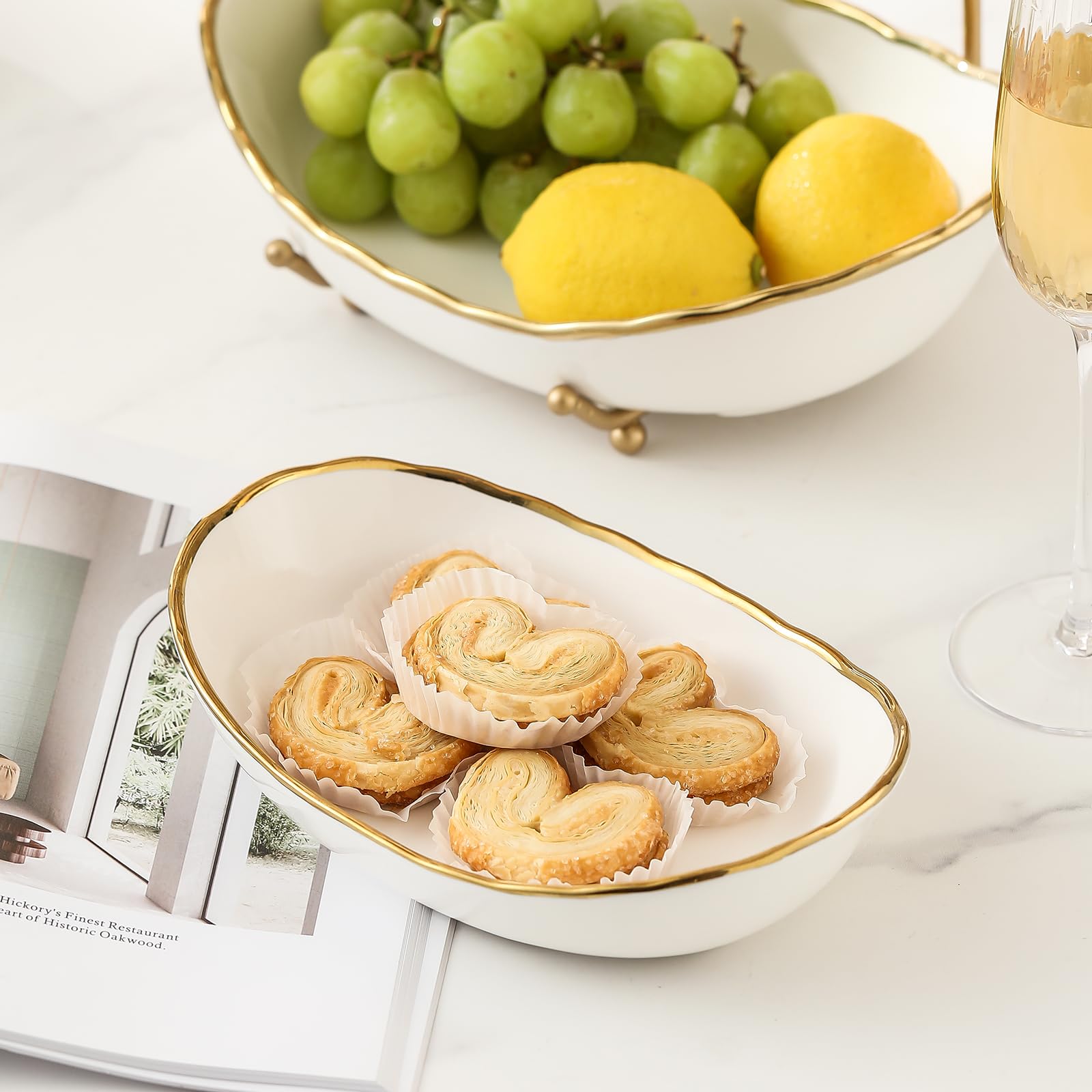 HOMKULA petal edge bowl detail emphasizing decorative tabletop appeal