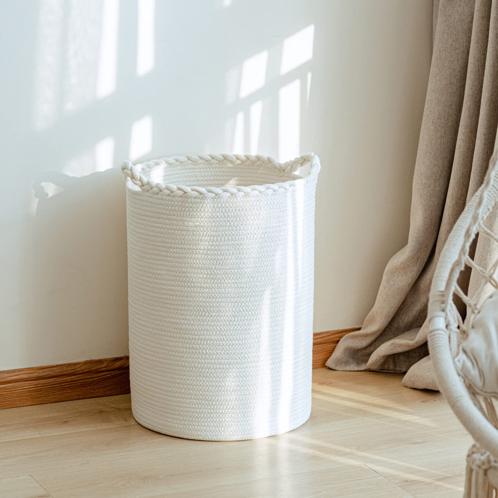 Homlikelan placed in bathroom to show decorative storage and ventilation