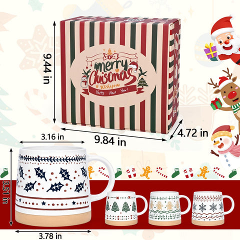 Homlouue mug held in hand showing 14 oz scale and comfortable conical shape
