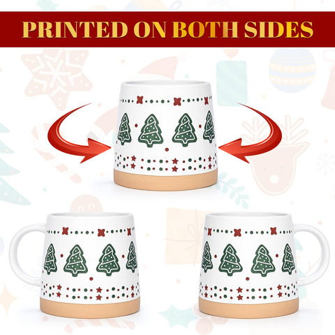 Homlouue four mugs styled on a mantel to add holiday atmosphere to a room