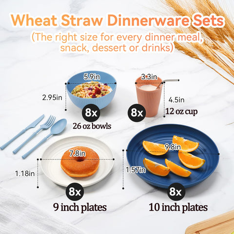 Hommaly close-up of wheat straw texture on plate highlighting natural look and durability