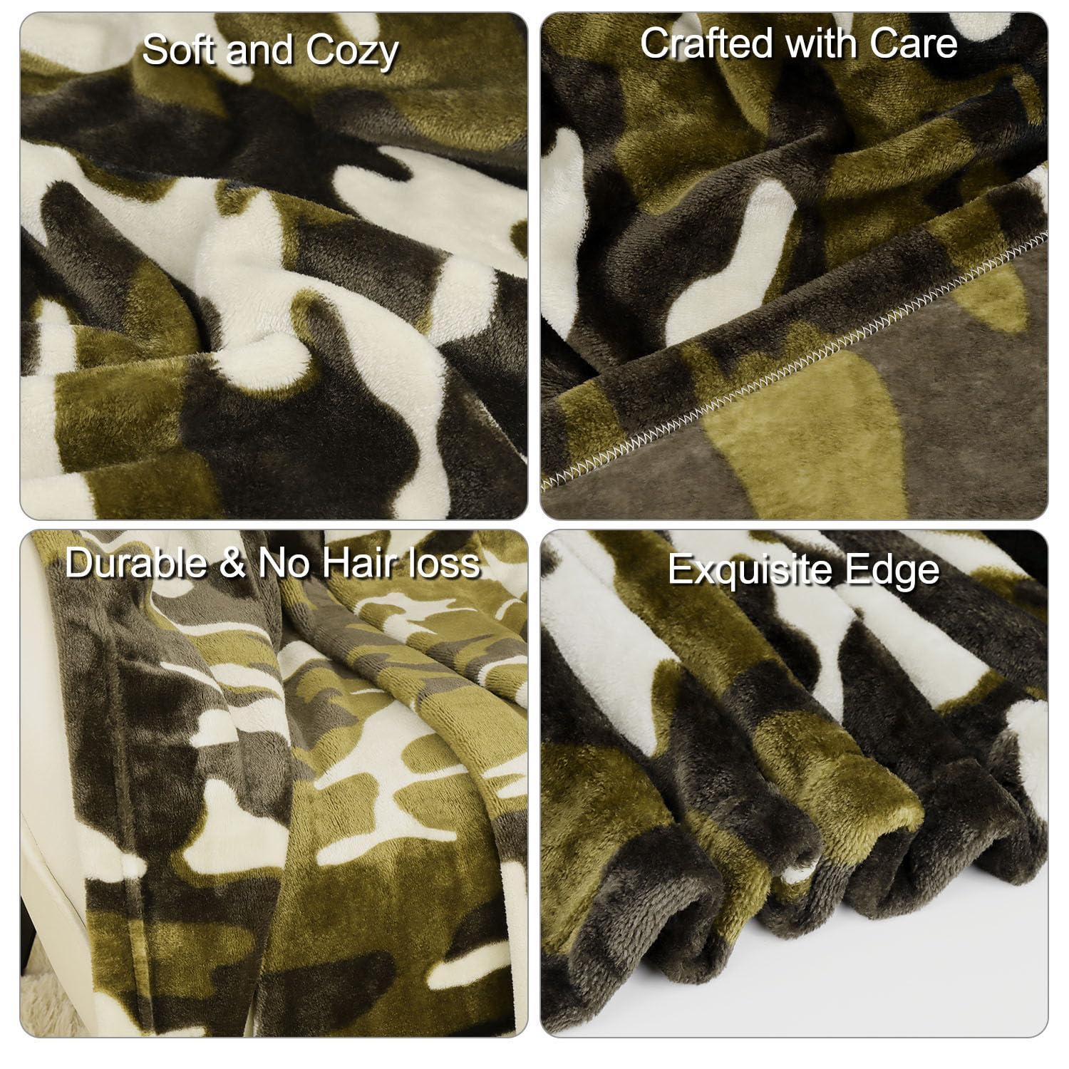HommomH blanket spread on a bed demonstrating full 60 by 80 inch coverage