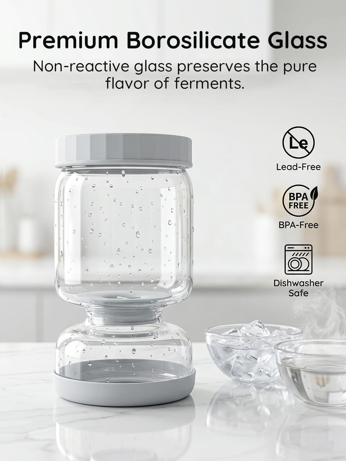 Homnoble pickle jar silicone strainer close-up highlighting removable design