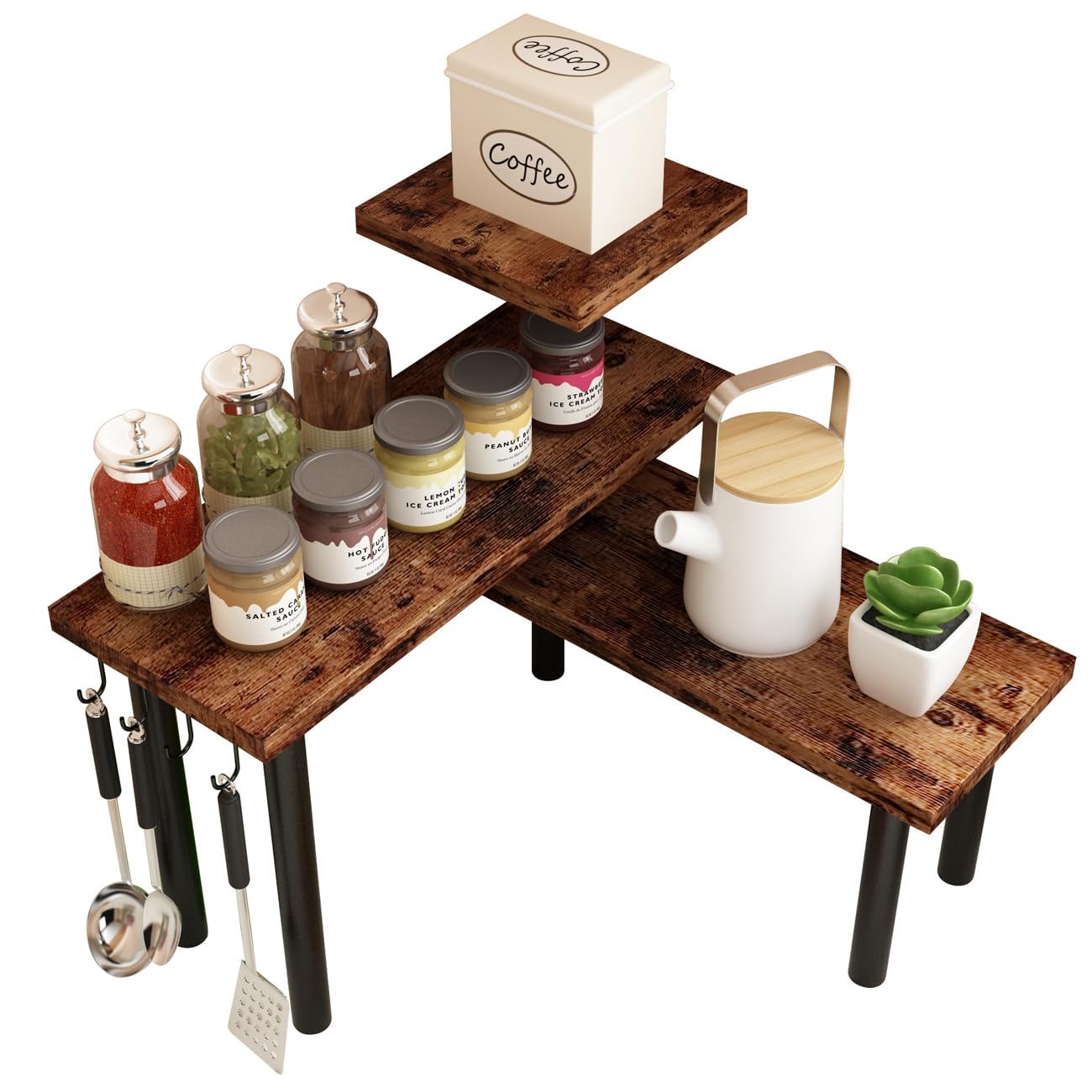 Homode styled on bathroom vanity demonstrating neat toiletries storage
