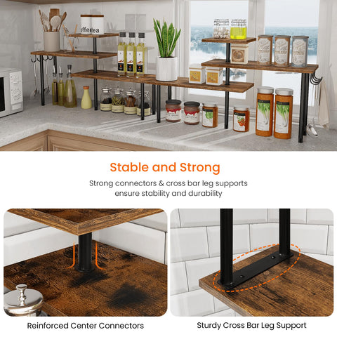 Homode placed over sink organizing soaps and saving counter space