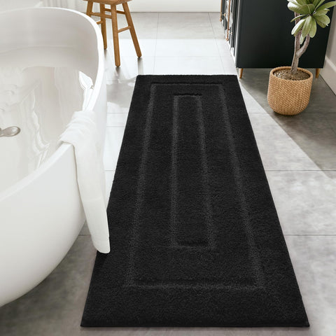 HOMORE front view of black 24x60 runner showing clean modern look and comfort