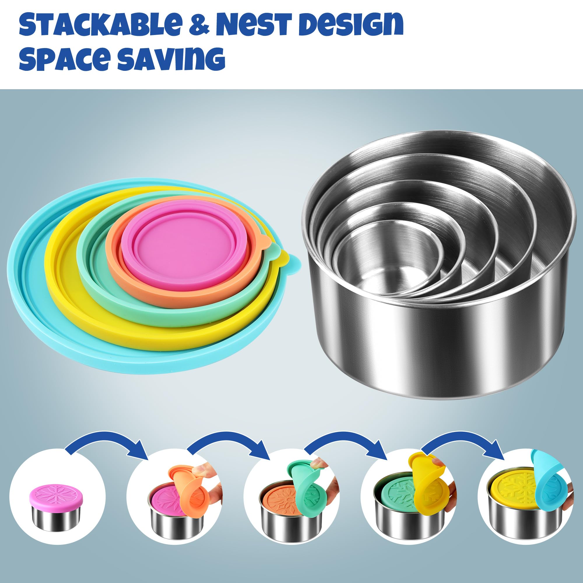 Homotte open containers nested to demonstrate stackable storage saving space