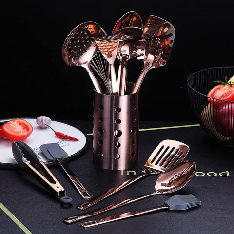 HOMQUEN using utensils stirring nonstick pan protecting cookware from scratches