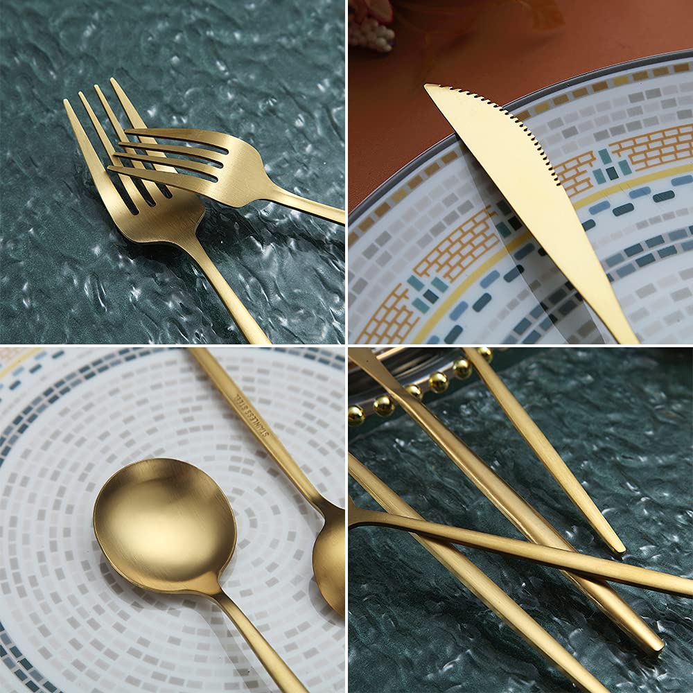 HOMQUEN flatware on a styled dining table illustrating mood and entertaining benefit