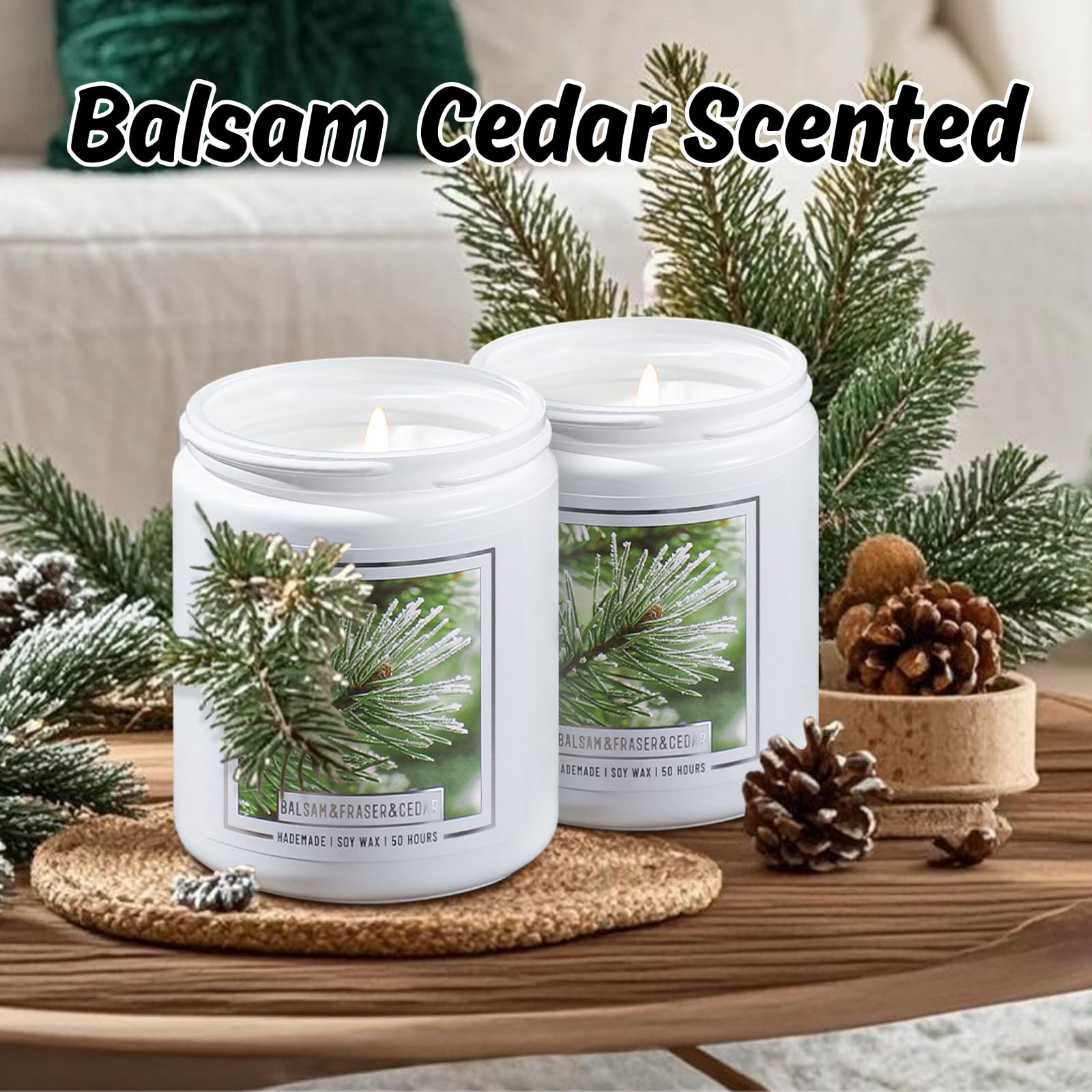 Homsolver burning in a living room creating festive atmosphere and cozy scent