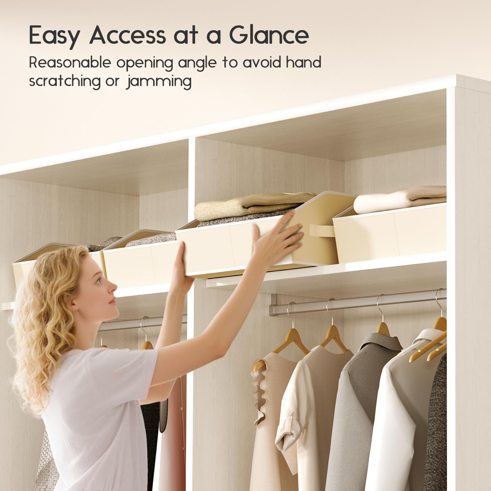 Homsorout bin in wardrobe setting improving visibility and access