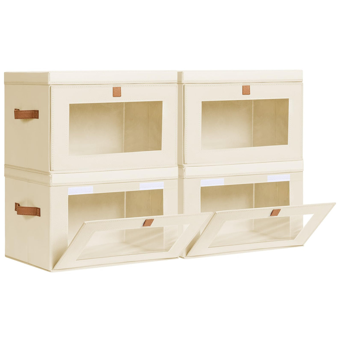 Homsorout front view pack of 4 showing neat organized storage benefit