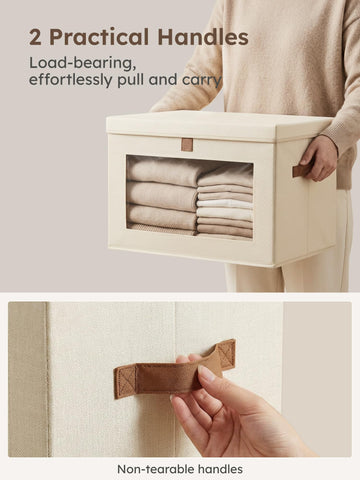 Homsorout handle closeup and reinforced stitching for easy carrying