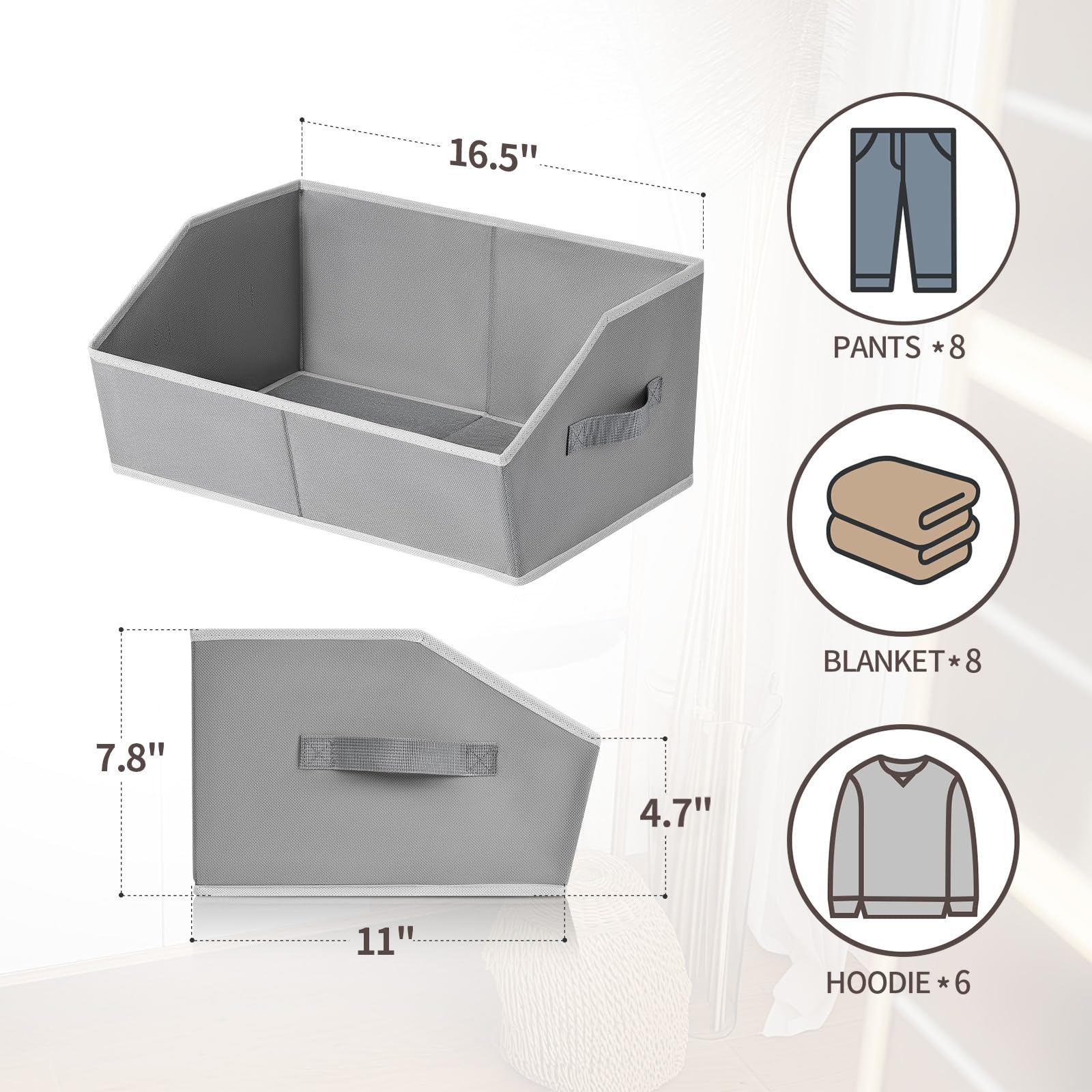 Homsorout bins in laundry room lifestyle scene for organized towels and linens
