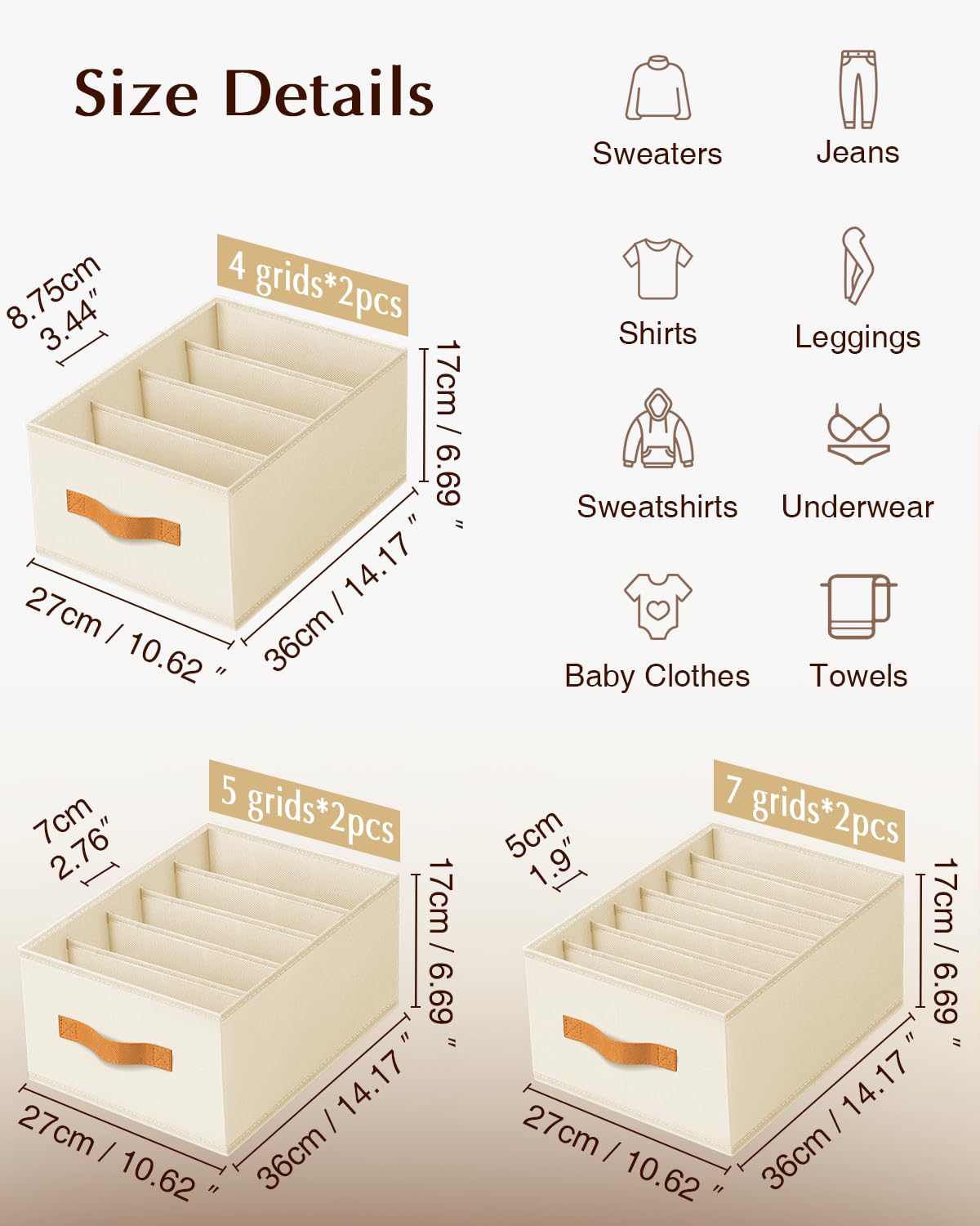 Homsorout organizer beside jeans for scale showing compartment size benefit