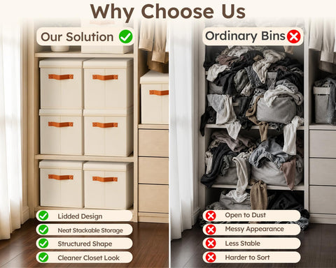 Homsorout stacked bins on shelf maximizing vertical storage and neatness