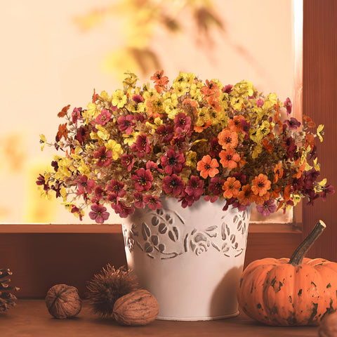 Homsunny assembled basket hung on a porch adding instant autumn curb appeal