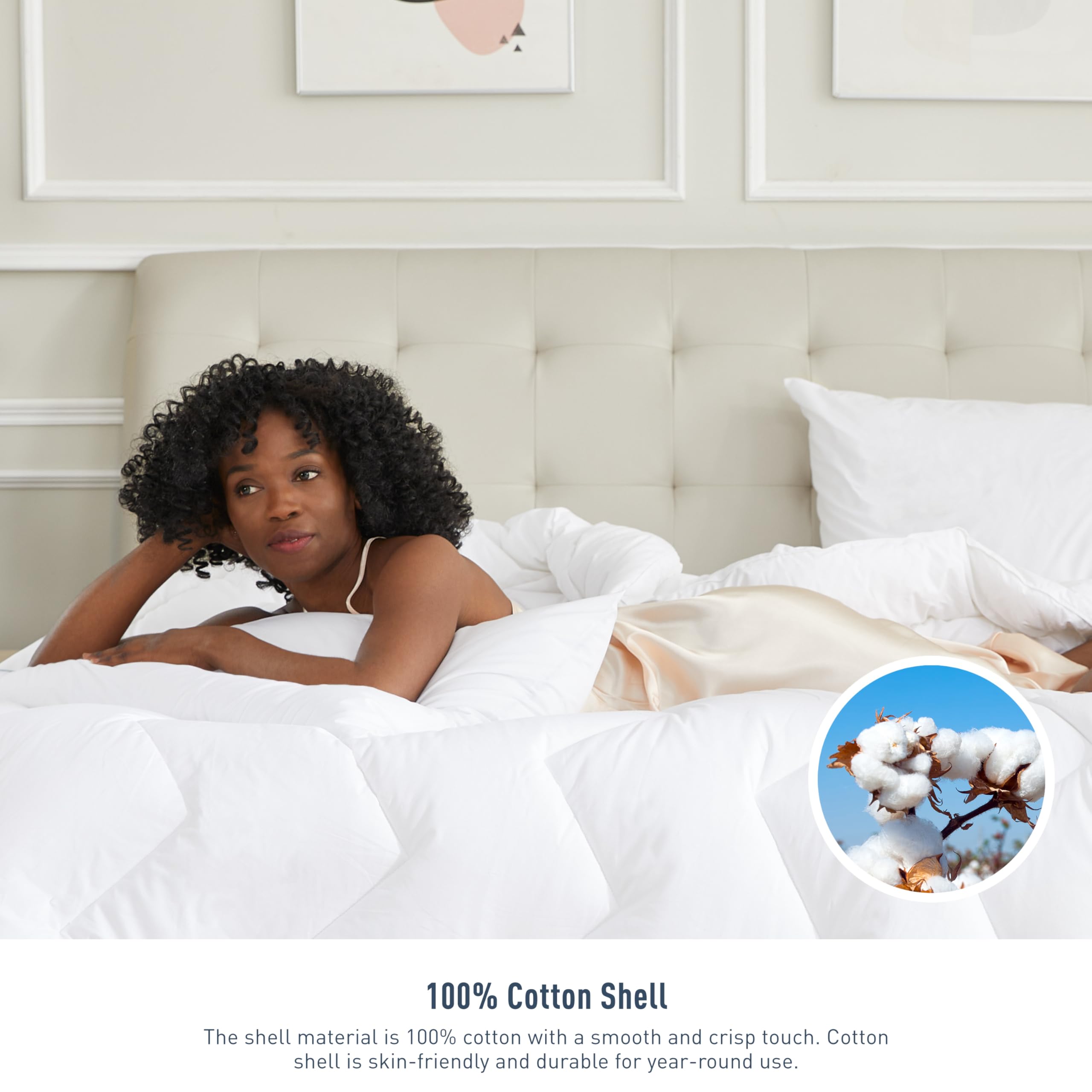 HOMTEC corner tabs detail that secures the insert inside a duvet cover